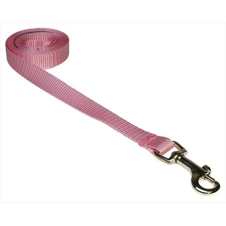 FLY FREE ZONE,INC. 4 ft. Nylon Webbing Dog Leash; Pink - Extra Small FL685341